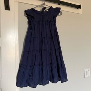 Charming Navy Blue Women’s Linen Dress